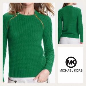 MICHAEL BY MICHAEL KORS DOUBLE ZIPPER SWEATER